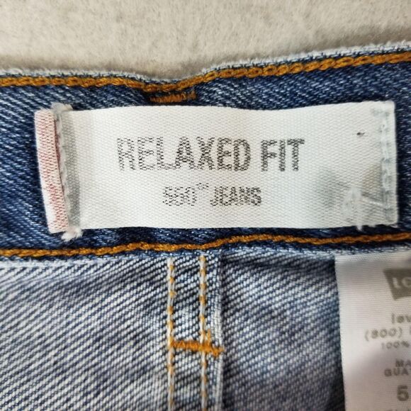 Levi's 550 jeans men's 38x30 relaxed fit straight blue denim pants - Picture 11 of 12